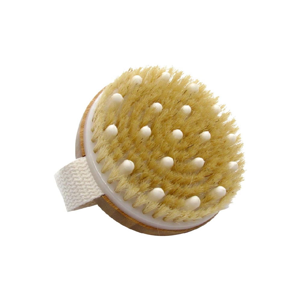 C01145 CEPILLO DE BAÑO BAMBOO MASAJ C/CORDÓN