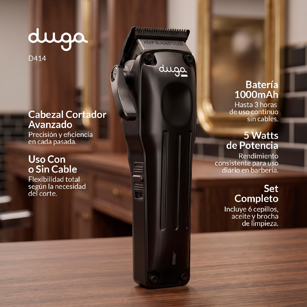 DUGA MAQUINA CARBON PROF CORDLESS CLIPPER | Vista 2