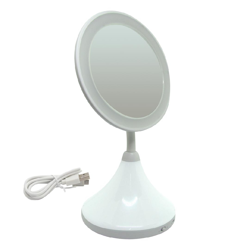 ESPEJO LED 15cm diám 10X LUZ DE NOCHE | Vista 2