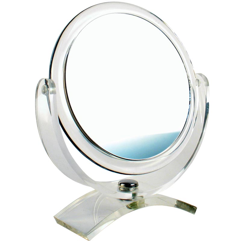 E02541 ESPEJO ACRILICO 15CM 3 X C/PIE