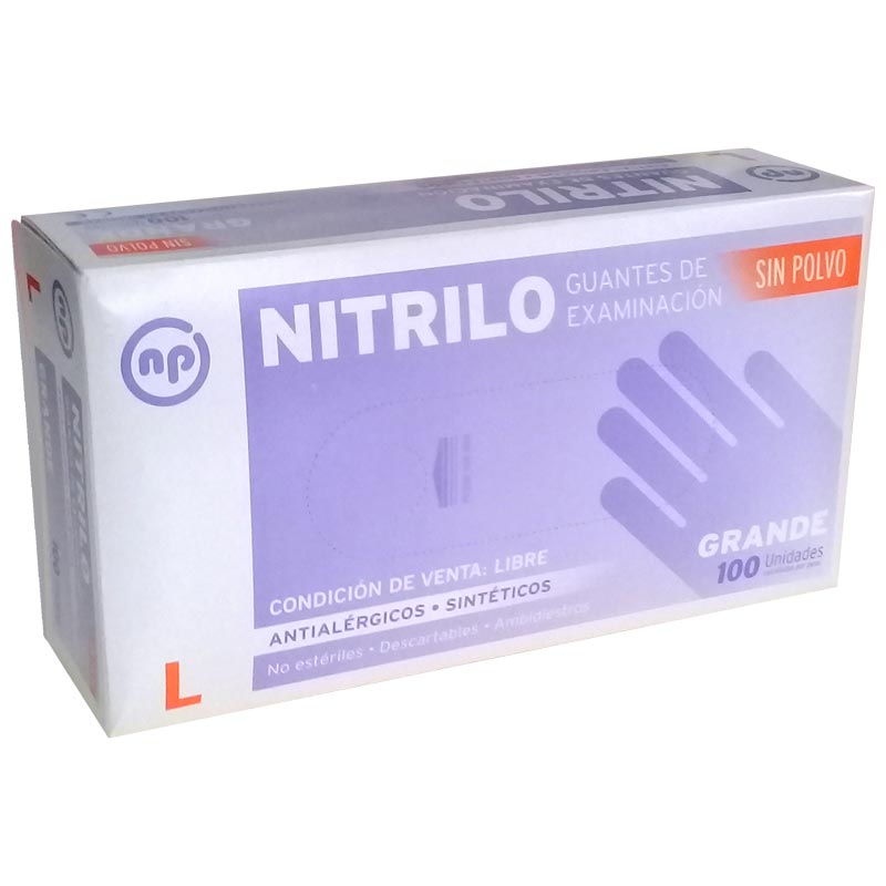 G00601 GUANTES NITRILO COLOR X100 MEDIUM