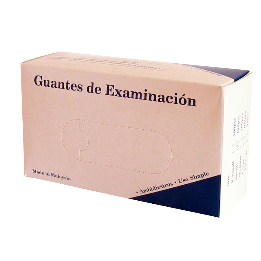 G00889 GUANTE LATEX PELUQ CAJA LARGE  X100