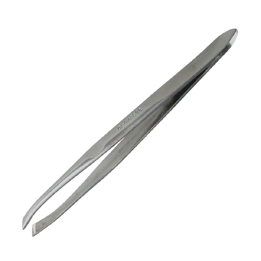 J00064 PINZA C/HOYO SESGADA  ACERO INOXIDABLE
