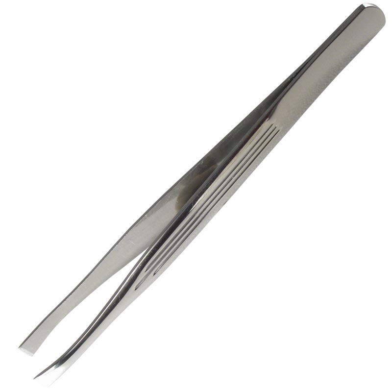 J00070 PINZA SESG. ESTRECHA NIQUELADA ACERO INOXIDABLE