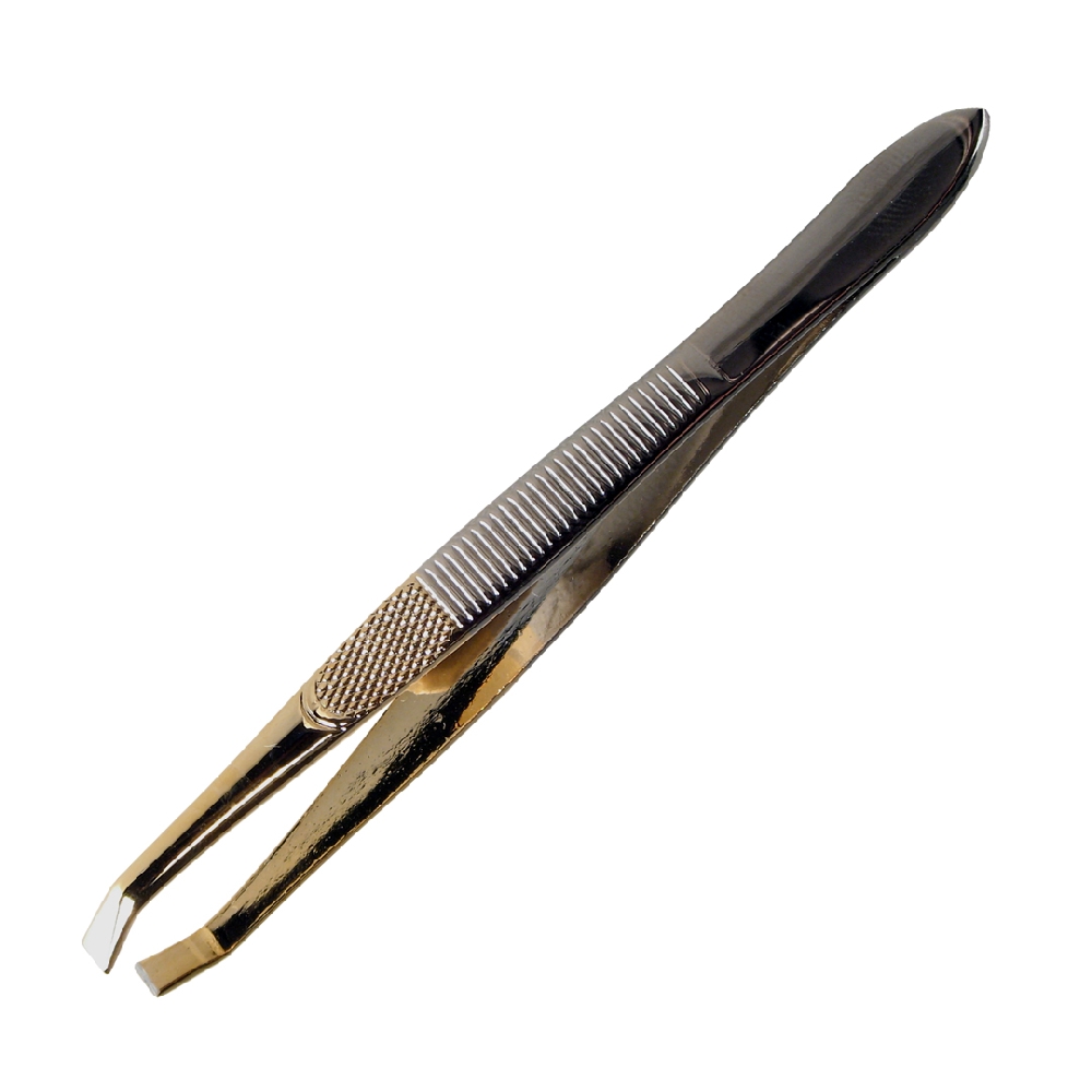 J00072 PINZA TENAZA PUNTA DORADA ACERO INOXIDABLE