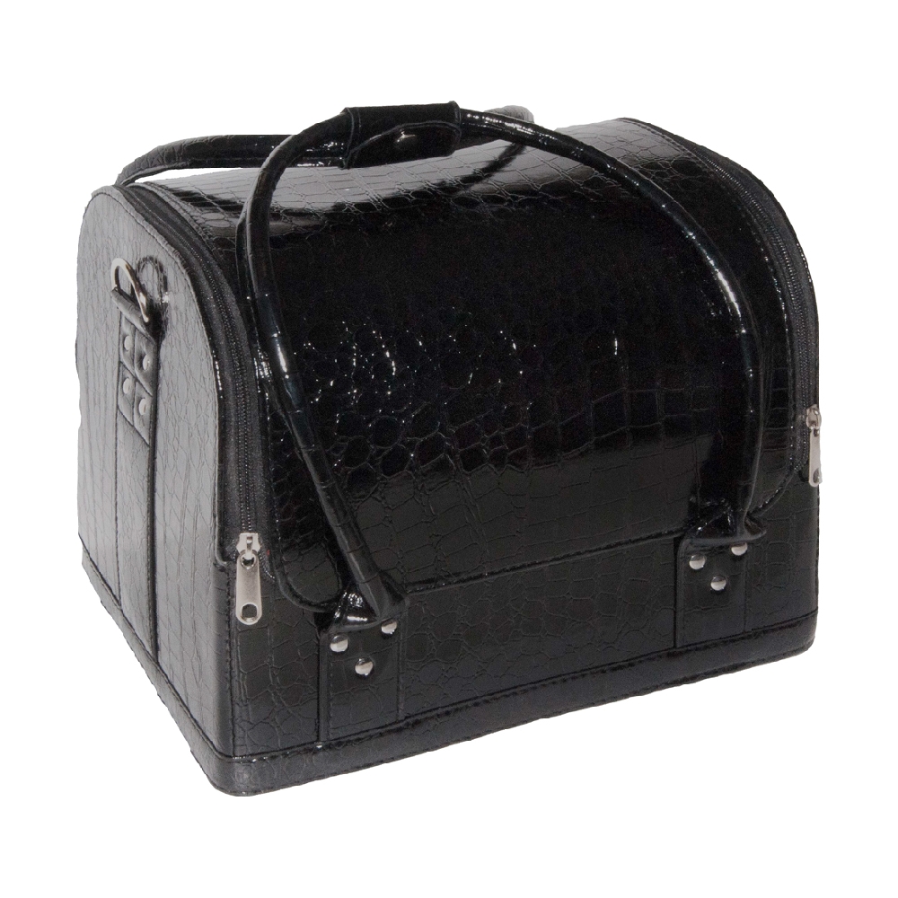 M01001 MALETÍN NEGRO CROCO BAÚL
