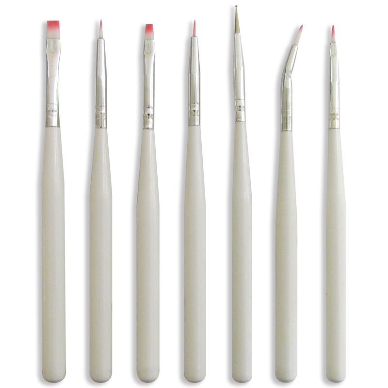 P01867 SET PINCELES DECO UÑAS X 7