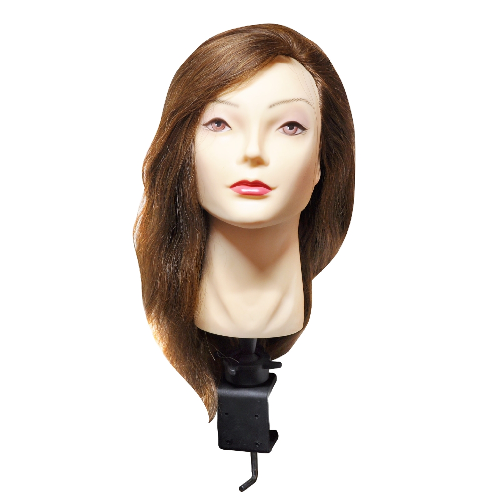 W00093 CABEZA PRACT PELO NATURAL CASTAÑO (40CM)