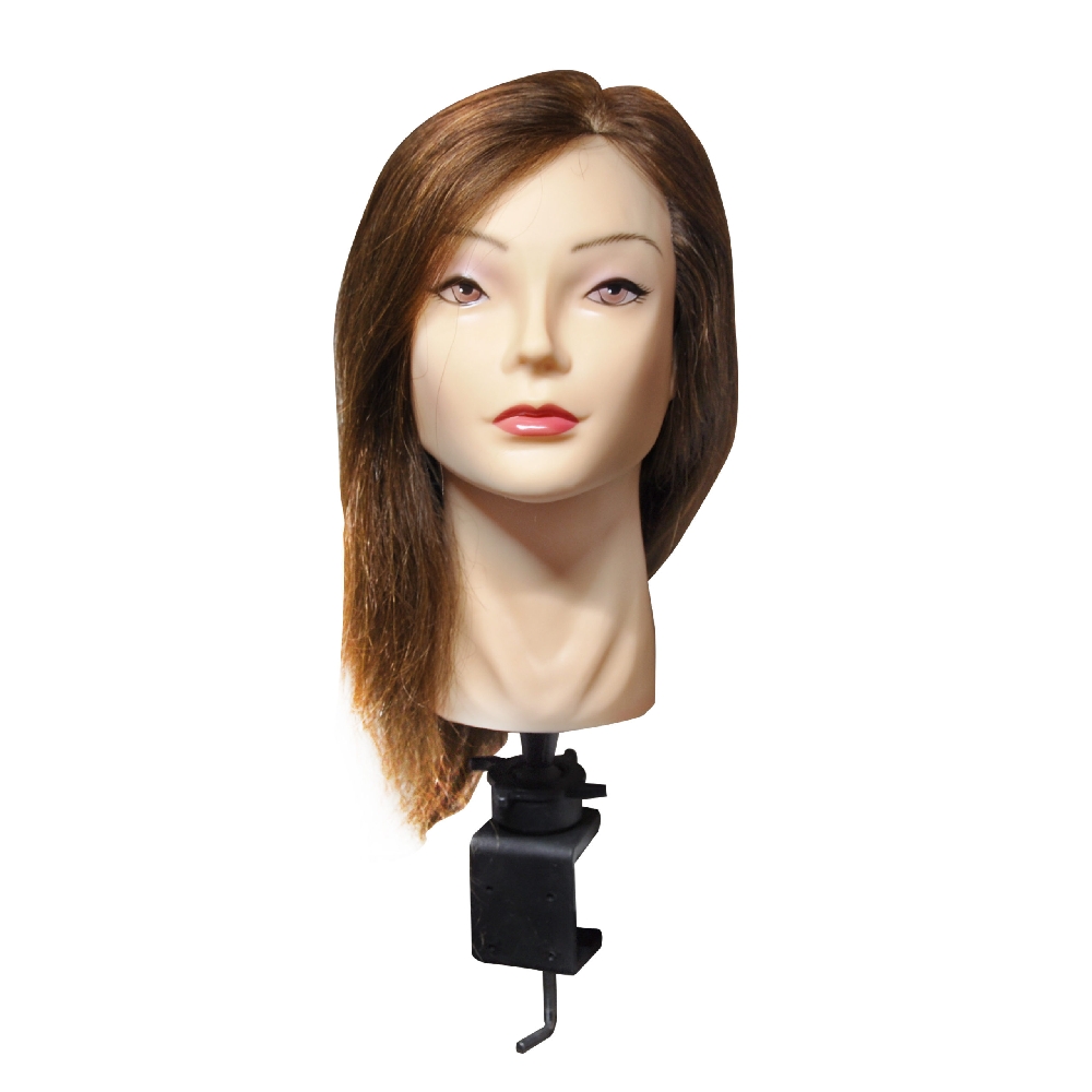 W00094 CABEZA PRACT PELO NATURAL CASTAÑO (35.5CM)