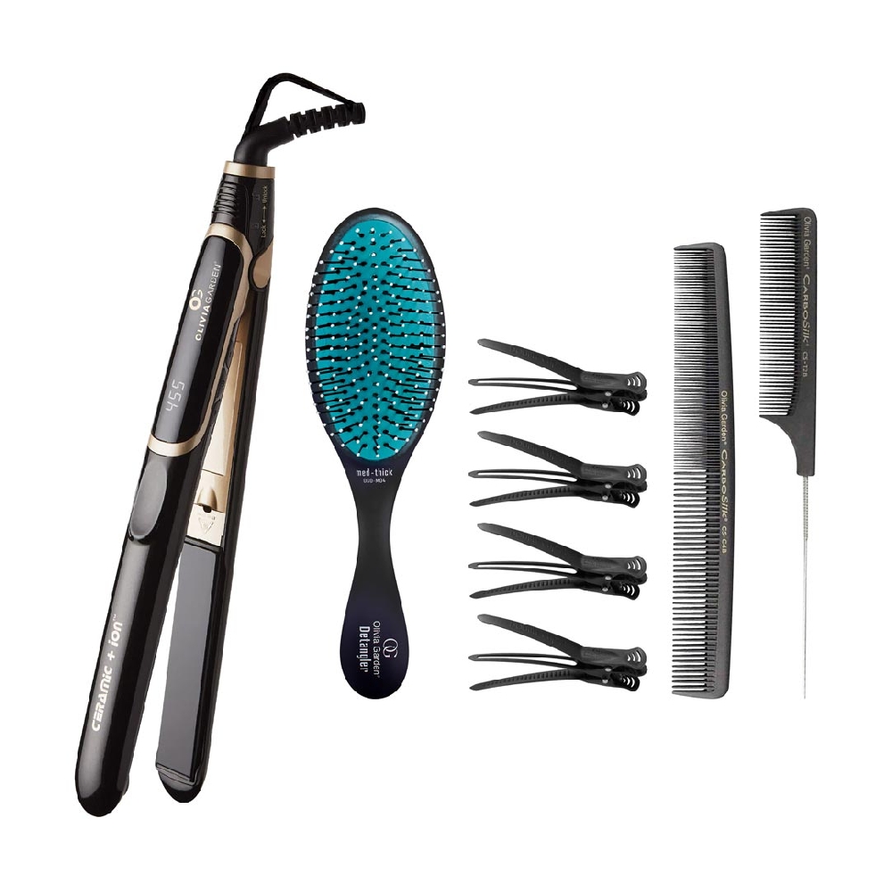 W00509 OLIVIA GARDEN PLANCHA CERAMIC ION+ KIT DE REGALO