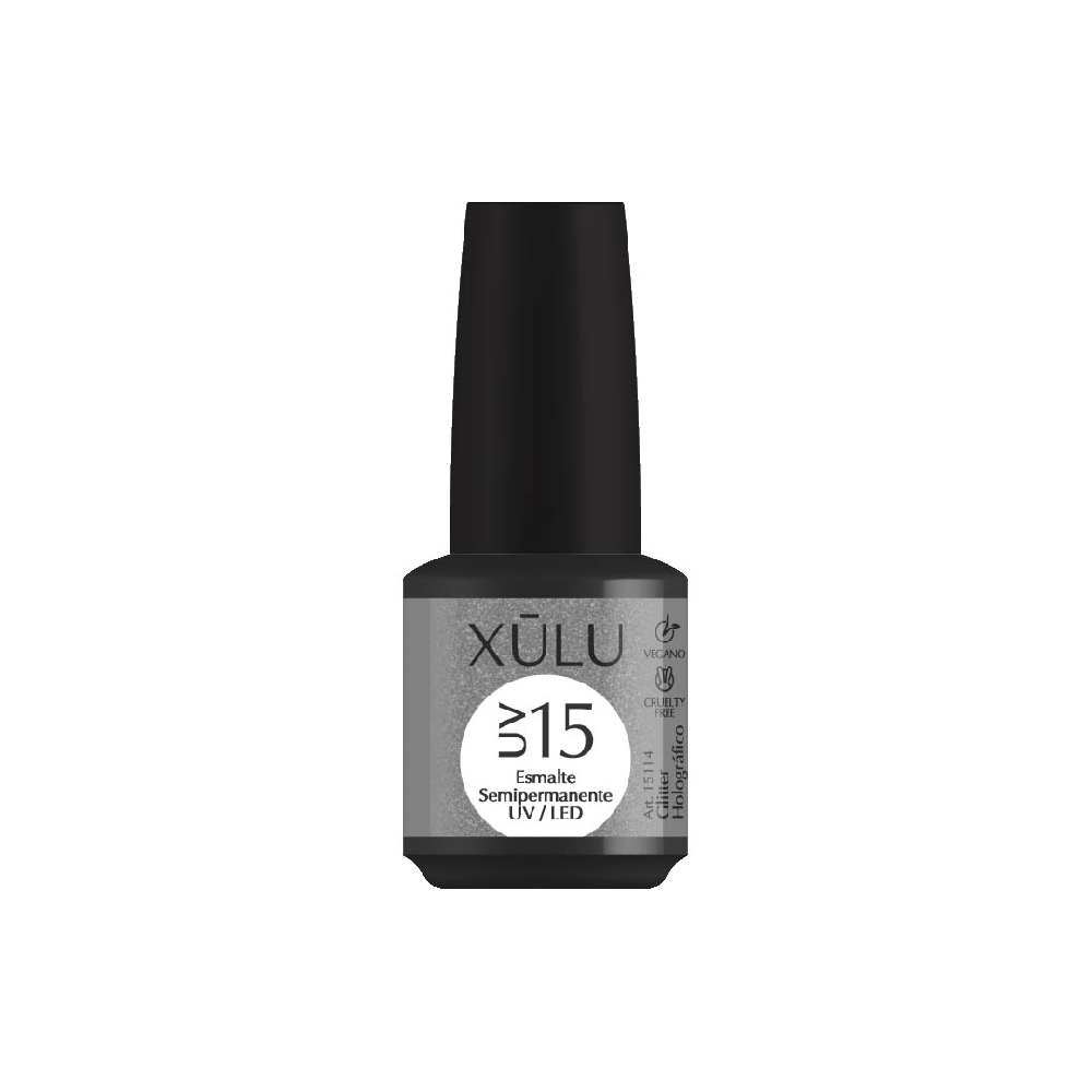 Z15114 XÚLU ESMALTE SEMI UV/LED n.114 Glitter Holog x15ml